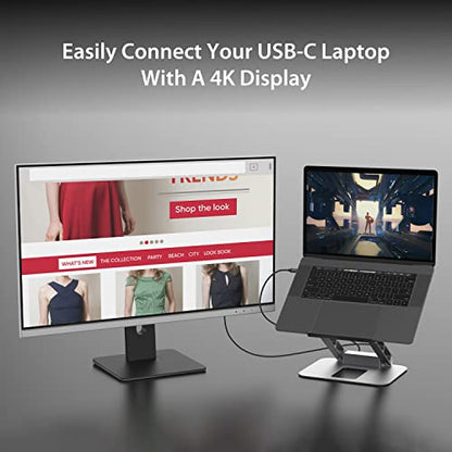 j5create Laptop Stand with USB C 4K HDMI Display Hub - 2 USB A 5Gbps, PD 100W with USB-C 5Gbps | Aluminum Computer Riser for MacBook and Windows Notebook (JTS327) | 2 USB A 5Gbps, PD 100W with USB-C 5Gbps | Aluminum Computer Riser for MacBook and Windows