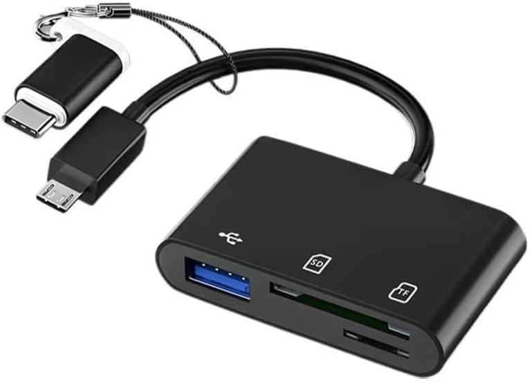 USB C SD Card Reader, 3-in-1 Camera Card Reader Adapter, Plug & Play