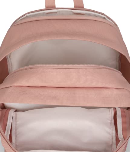 JanSport Main Campus FX Backpack - Travel or Work Bag w 15-Inch Laptop Pack with Leather Trim, Misty Rose - color: Misty Rose