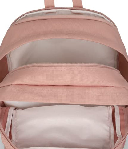 JanSport Main Campus FX Backpack - Travel or Work Bag w 15-Inch Laptop Pack with Leather Trim, Misty Rose - color: Misty Rose