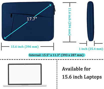 Laptop Sleeve Case 15.6 inch, Durable Shockproof Protective Computer Carrying Cover with Front Pocket, Briefcase Handbags Laptop Bag for 15.6 inch HP, Dell, Acer, Asus, Notebook, Blue - color: Blue, size: 15.6 inch