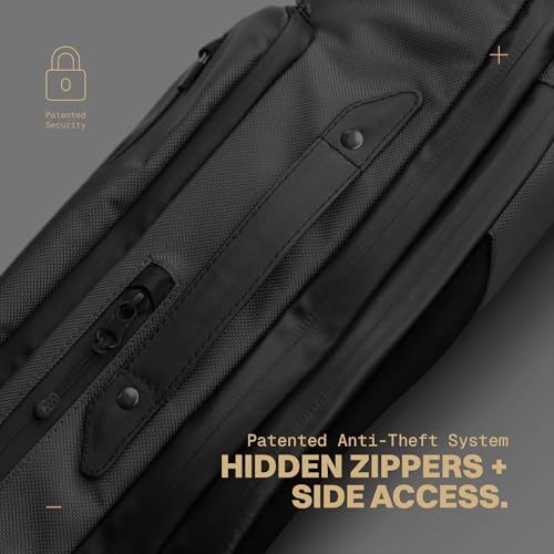 The Frenchie Co. - Work/Travel Speed Backpack - Expandable 23 to 30 liters - Anti-theft magnetic closure - Ballistic nylon with padded laptop compartment and minimalist professional design - color: Grey