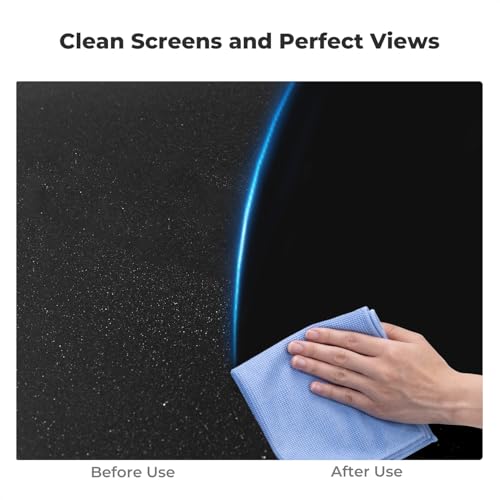 K&F CONCEPT 8-in-1 Screen Cleaning Kit, for Car, Computer, Laptop | with 250ml Cleaning Liquid, 30cm Pearl Towel, 2 Long Vacuum Cleaning Cloths, 4 Cleaning Brushes for TVs Tablets Phone Laptops