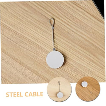 NUOBESTY 1set Retractable -Theft Wire Rope Lock with Wrench for Laptop Tv Vr Display Security Cable Lock for Digital Accessories Easy Setup