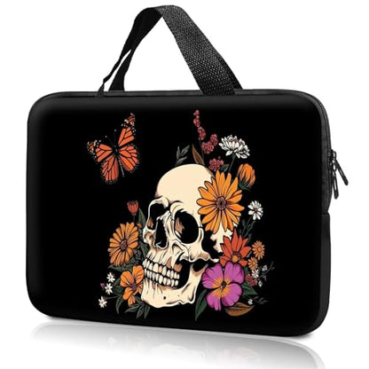14" 15" Laptop Handle Bag Computer Bag,14.2" 15.4 inch Pouch Holder Notebook Sleeve Cover Compatible for Dell,Lenovo,Toshiba HP, Asus Notebook Messenger Briefcase-Art skull - color: Art Skull