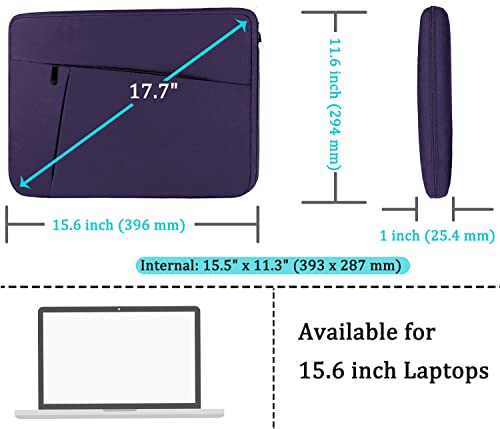 Laptop Case Bag 15.6 inch, Shockproof Protective Computer Carrying Cover with Front Pocket, Briefcase Handbags Laptop Sleeve for 15.6 inch HP, Dell, Acer, Asus, Notebook, Purple - color: Purple, size: 15.6 inch