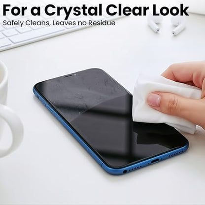 EVEO Screen Wipes - Electronic Wipes, Computer Screen Cleaner Wipes for Electronics | Computer Screen Wipes Phone Wipes & Lens Wipes for PC, Laptop, Phone, Car & More - Microfiber Included (300 Pack) - size: 300 Pack