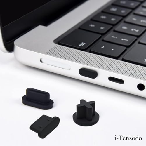 10PCS Dust Cover Port Plugs for MacBook Air 13" M2 M1 /MacBook Pro 13" M2 M1/MacBook Air 15.3" /MacBook Pro 14" 16" M3 M2 M1, Dust Plug for USB C Thunderbolt, 2PCS Webcam Cover Slide