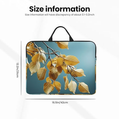 14 inch Laptop Sleeve with Handle Shockproof Laptop Bag Waterproof Computer Cover Bag Birch Leaves Briefcase