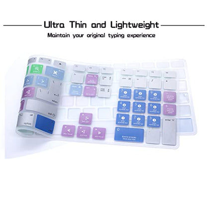 HRH for iMac G6 MB110LL/B MB110LL/A A1243 Keyboard with Numeric Keypad NumberPad Print:Final Cut Pro X Functional Shortcuts Hot Keys Design Silicone Keyboard Skin Cover [US/EU Layout] - color: Z-Final Cut Pro X