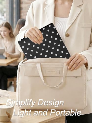 Voidborne Compatible with MacBook Pro 13 inch Case 2026-2016 A2338 M1 A2251 A2289 A2159 A1989 A1708 A1706,Matte Leather Hard Shell Protective Case for Pro13 inch + Keyboard Cover,Polka Dots,Black - color: Black02