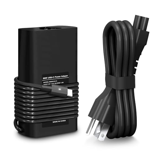 LHYSFIY 90W 65W USB C Laptop Charger Compatible with DELL Latitude 5420 5520 5320 7420 5430 7390 7320 7400,DELL XPS 13 Chromebook 3100 Computer Type C Fast Charging Power Supply Cord - color: balck4