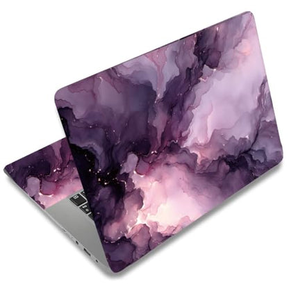SUPERDANT 3Pcs Purple Ink-Wash Laptop Skin 14.9x10.6in Trim-to-Fit Notebook Sticker Cover Decal Set Bubble-Free PVC Wrap Scratch-Proof Water-Proof Ink Wash Diffusion - style: Ink wash diffusion