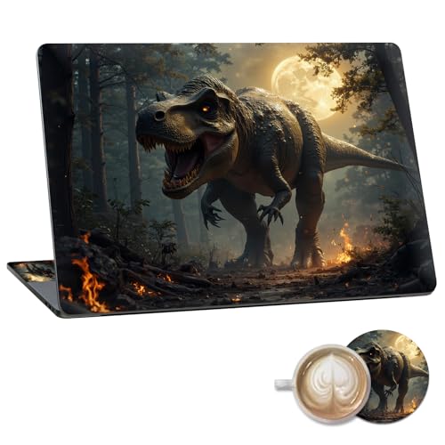 Laptop Skin Sticker Decal 15.6 Inch,12 13 13.3 14 15 15.6 in Laptop Netbook Skins for Notebook,Art Decal Removable Waterproof Scratch Resistant,Universal Vinyl Cover,Dinosaur Forest Moon - color: Dinosaur Forest Moon