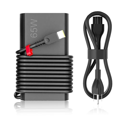 65W USB-C Laptop Charger Compatible with Lenovo ThinkPad Type C Notebooks | Power Adapter for Lenovo ThinkPad X1 Carbon, T14, X13, Yoga, ThinkBook 13s Chromebook. Supports USB‑C PD Fast Charging - color: Black3