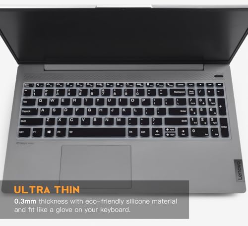 Keyboard Cover for Lenovo Yoga 7i 2-in-1 15.6, 16" /Lenovo V15 G4 (2024), G3, G2, ideaPad 1 1i /IdeaPad Slim 3 3i 5 5i 15.6" 16"/ ideaPad 5 5i 15.6 / IdeaPad 3 3i 15.6 / ThinkBook 15 G4 G3 15p Skin - color: Black