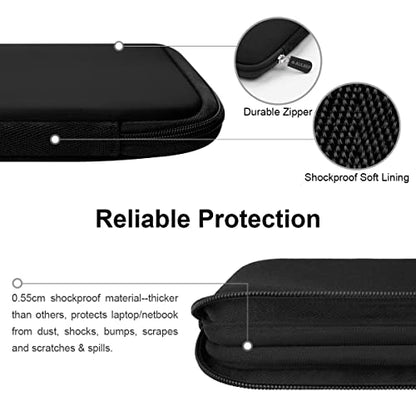 AULEEP 11-12 Inch Laptop Sleeves, Neoprene Notebook Computer Pocket Tablet Carrying Sleeve/Water-Resistant Compatible Laptop Sleeve for Acer/Asus/Dell/Lenovo/HP, Black - color: black, size: 11-12 inch