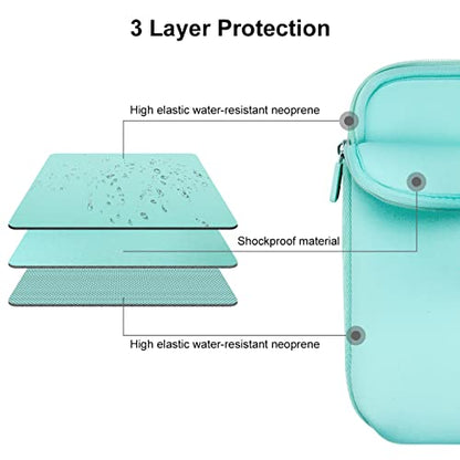 AULEEP 13-14 Inch Laptop Sleeves, Neoprene Notebook Computer Pocket Tablet Carrying Sleeve/Water-Resistant Compatible Laptop Sleeve for Acer/Asus/Dell/Lenovo/HP, Light Green - color: light green, size: 13-14 inch