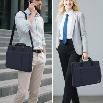 TECOOL 17 17.3 Inch Laptop Bag, 360 Protective Case Sleeve Messenger Bag | Waterproof Computer Briefcase with Shoulder Strap for 17-17.3 Inch Acer ASUS Lenovo HP Laptop Notebook, Dark Blue - color: Dark Blue, size: 17-17.3 Inch