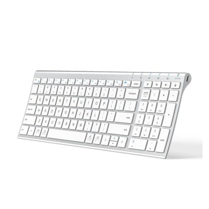 iClever BK10 Bluetooth Keyboard, Universal Bluetooth 5.1 Wireless Keyboard with Number Pad, Ergonomic Design, Multi-Device Compatibility, Stable Connection for Mac, iPad, iPhone, Android, Windows | Stable Connection for Mac,Windows,iPad,iPhone,Android - c