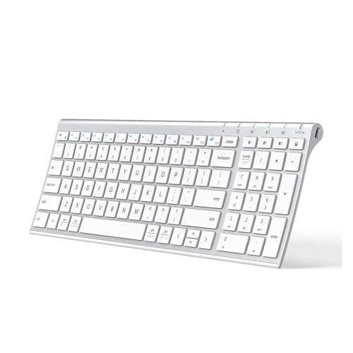 iClever BK10 Bluetooth Keyboard, Universal Bluetooth 5.1 Wireless Keyboard with Number Pad, Ergonomic Design, Multi-Device Compatibility, Stable Connection for Mac, iPad, iPhone, Android, Windows | Stable Connection for Mac,Windows,iPad,iPhone,Android - c