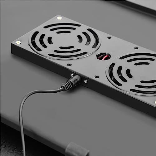 Laptop Stand with Cooling Fan 360° Foldable Laptop Desk Table Holder Board for Bed Sofa Couch Ergonomic Riser - color: Black