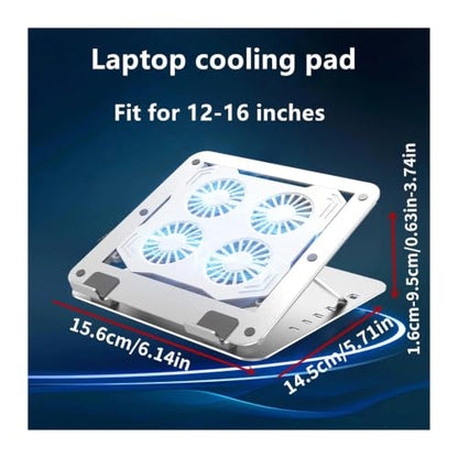 Laptop Cooling Cooler Pad Stand with Adjustable Height USB-Powered Fans – Optimal Notebook Cooling Base