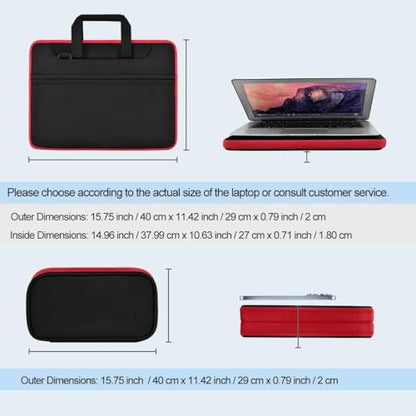 Laptop Case 15.6 Inch Briefcase with Detachable Belt Bag,Compatible with MacBook Pro Model of 15-16 Inch and Most Popular 15.6 Inch Notebooks Chromebooks - color: B01k02