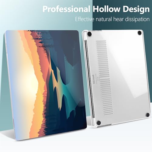 Batianda Case for Microsoft Surface Laptop 13 inch 2025 2026, Dawn River | Fits Model 2095, Artistic Patterns Ultra-Slim Lightweight Scratch-Resistant Hard Shell with Professional Protection - color: Dawn