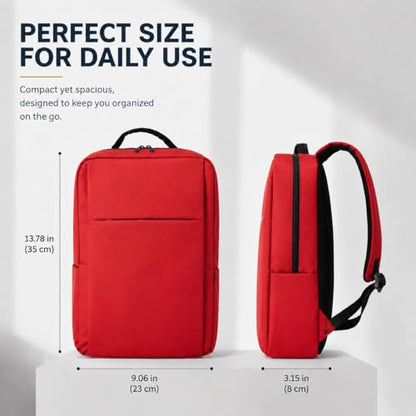 Laptop Backpack for Women & Men, 15.6" Laptop and Tablet Bag with Computer Compartment – Lightweight, Durable Travel & Work Backpacks, Red - color: Backpack 01 Red
