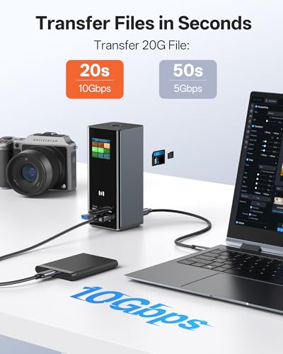 Selore Laptop Docking Station 3 Monitors Triple 4K Display 3 HDMI 2 DP | Weather Smart Display, 10Gbps USB A/C, Gigabit Ethernet, SD/microSD Reader, 100W PD, USB C Dock for Dell/HP/Lenovo/Asus/Acer - color: Space Grey