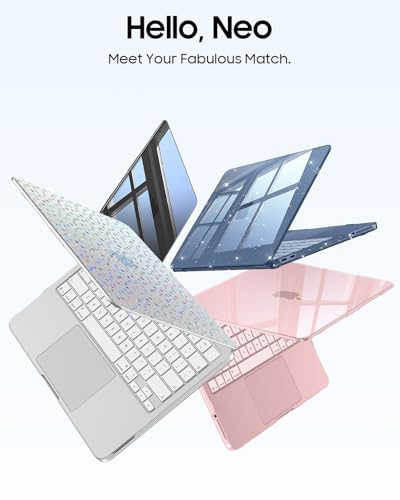 Fintie Case for MacBook Neo 13 Inch with Keyboard Skin & Screen Protector | 2026 A3404, Snap-On Design, Slim Fit, Hard Shell Cover, Laser Diamond - color: Laser Diamond