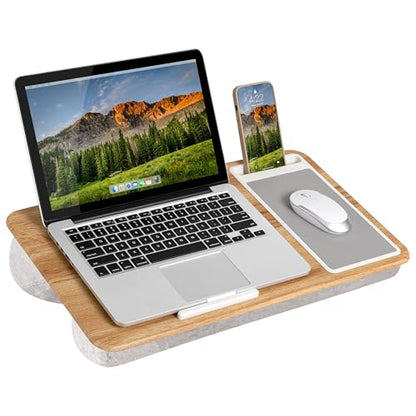 LAPGEAR Home Office Lap Desk – Oak Woodgrain, Fits 15.6” Laptops - color: Oak Woodgrain, size: Home Office W/Device Ledge