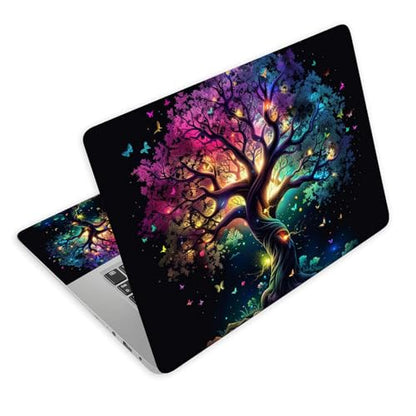 Universal Laptop Skin Decal, 3-Piece Vinyl Protector for 12 13 14 15.6" Notebook, Waterproof Anti-Scratch, Easy Trim & Bubble-Free Finish, Luminescent Tree - color: Luminescent Tree