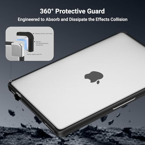 MOSISO Compatible with MacBook Neo Case 13 inch 2026 A3404 A18 Pro Chip | Reinforced Anti-Crack Matte Finish Seamlessly Closes Scratch & Fingerprint Protective Hard Shell with TPU Bumper, Black