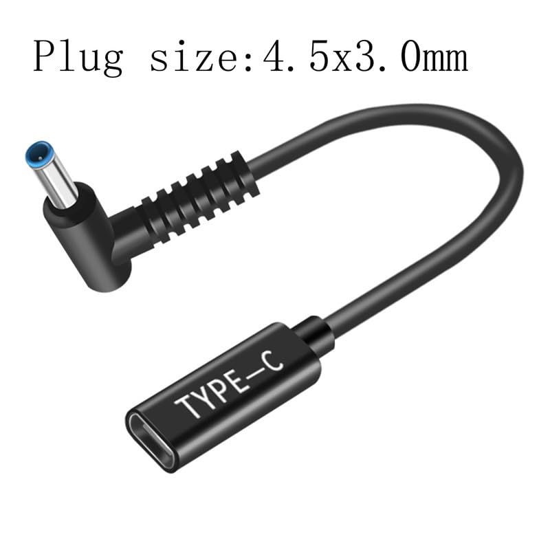 4.5 x 3.0 mm USB C to Adapter, 19.5V Power AC Charger Made for HP EliteBook Charger 840 850 845 830 820 G9 G8 G7 G6 G5 G4 G3 / ProBook 450 430 440 446 455 470 Power Cord Series - style: 4.5x3.0mm for HP