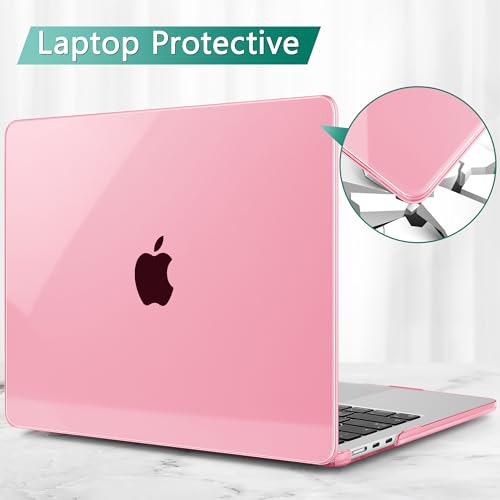 May Chen Case for MacBook Air 13/13.6-inch (M5/M4/M3/M2, 2022-2026 Models A3449 A3240 A3113 A2681), Lightweight | Closes Seamlessly | Ideal for Work Hard Shell Case, Crystal Pink - color: Crystal Pink