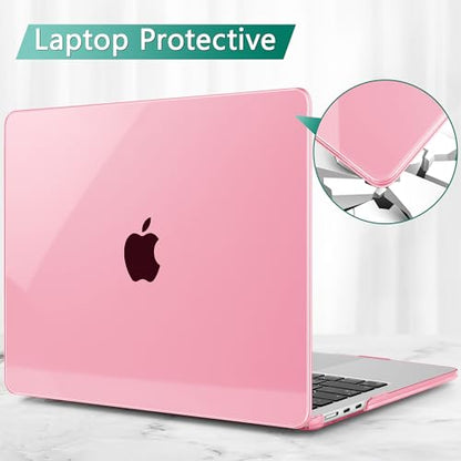 May Chen Case for MacBook Air 13/13.6-inch (M5/M4/M3/M2, 2022-2026 Models A3449 A3240 A3113 A2681), Lightweight | Closes Seamlessly | Ideal for Work Hard Shell Case, Crystal Pink - color: Crystal Pink