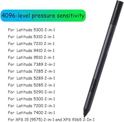 Active Pen PN557W for Dell PN557W Stylus Pen Compatible with Dell 2 in 1 Laptop Compatible for Latitude 5285 5289/5290 /7285/7400 Pen,for XPS 15 9365 9575 Pen