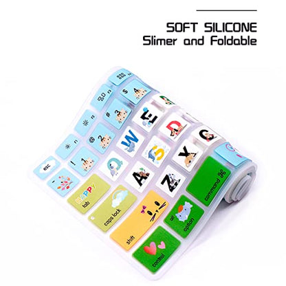 HRH Cartoon Animal World Silicone Keyboard Cover Keypad Skin for Magic Keyboard with Numeric Keypad A1843 MQ052LL/A Released in 2017/2018 (US Layout) - color: Z-Cartoon animal world