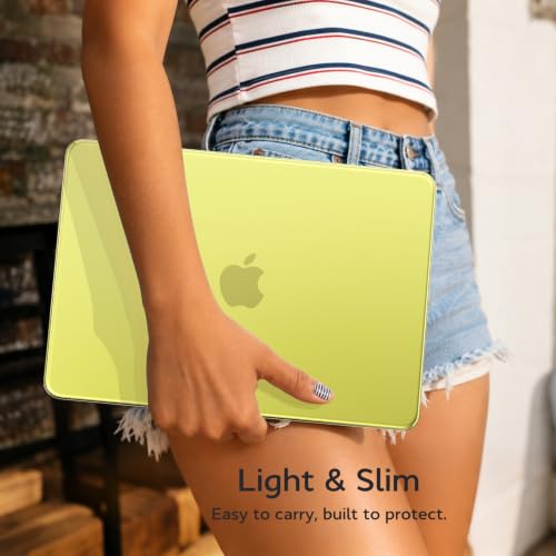 B BELK for MacBook Neo Case 13 inch 2026 Release A3404, Crystal Citrus | Scratch Resistant Protective Plastic Hard Shell for Mac Neo Case A18 Pro Chip with Keyboard Cover & Screen Protector - color: Crystal Citrus