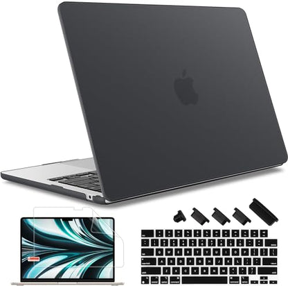 May Chen Case for MacBook Air 13/13.6-inch (M5/M4/M3/M2, 2022-2026 Models A3449 A3240 A3113 A2681), Lightweight | Closes Seamlessly | Ideal for Work Hard Shell Case, Matte Black - color: Matte Black