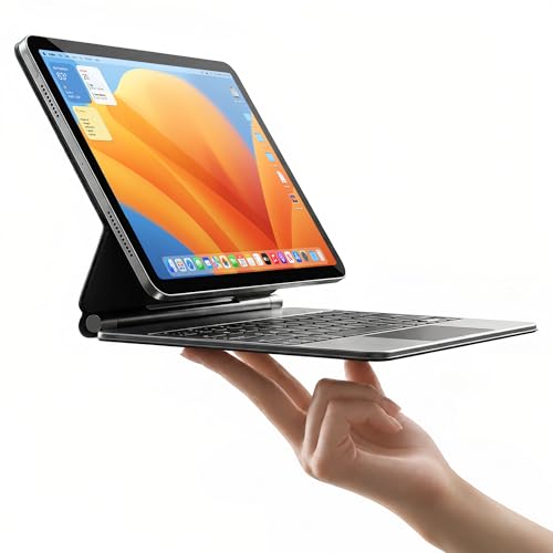 HOU Keyboard Case for iPad Air 11 inch M4/M3/M2 2026/2025/2024&iPad Pro 11 Inch(4th/3rd/2nd/1st) Gen,iPad Air 5th&4th Generation Case with Keyboard,Magic-Stand, Multi-Touch Trackpad,Backlight,Black - color: black, size: iPad Pro 11″ & iPad Air 11″/5th/4th