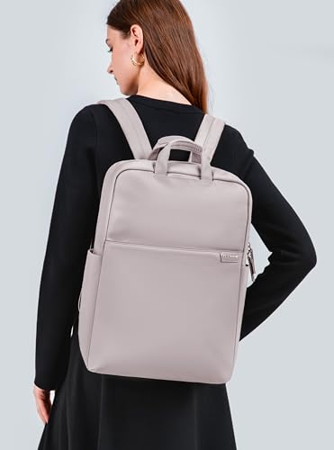 GOLF SUPAGS Travel Laptop Backpack for Women Anti Theft Slim Durable College Bookbag Business Computer Bag Fit 15.6Inch Notebook (Pinkish Grey, 15.6Inch) - color: Pinkish Grey, size: 15.6 Inch