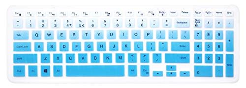Keyboard Cover Skin Compatible for 15.6" Dell Inspiron 15 7567 7577 i3567 i5570 i5577 i5767 i7559 i7577, 15.6" Dell Inspiron 15 3000 5000 Series, Dell Inspiron 17 5000 Series Like 5748 (Ombre Blue) - color: Ombre Blue