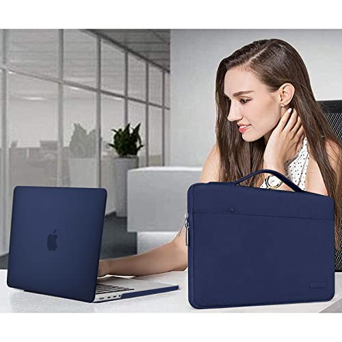 MOSISO Compatible with MacBook Pro 14 inch Case M5 2026 M4 M3 M2 M1 2025-2021 A3427 A3426 A3434 A3112 A3185 A3401 A2918 A2992 A2779 A2442, Case&Bag&Keyboard Skin&Webcam Cover&ScreenFilm, Navy Blue - color: Navy Blue