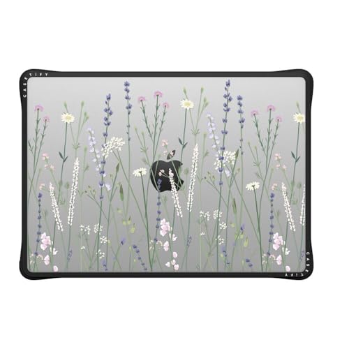 CASETiFY Impact MacBook Pro 14" (M1-M5) Case [Cushioned Impact Corners/Scratch-Resistant/Anti-Slip Grip] - Gigi Garden Florals - Clear Black - color: Gigi Garden Florals, size: MacBook Pro 14