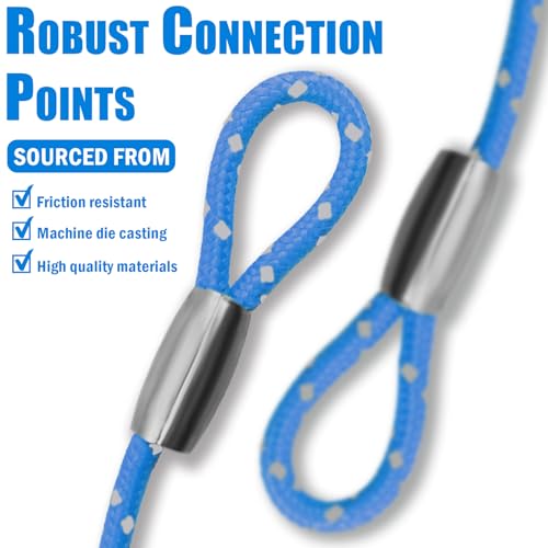 0.13IN Security Steel Cable 4/6/10/15FT Lengths Bike Lock Cable, Cable Rope, Stainless Steel Cable with Loops for Safety and Security - color: Blue, size: 15ft（1Pack）