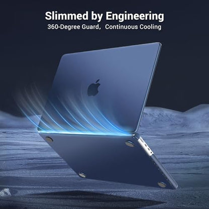 MOSISO Compatible with MacBook Pro 14 inch Case M5 M4 M3 M2 M1 2026-2021 | Ultra-Thin Seamlessly Closes Crack-Resistant Protective Hard Matte Shell&Keyboard Cover, Midnight Blue - color: Midnight Blue