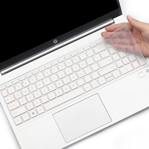 Keyboard Cover for 15.6 17.3 HP Laptop 15-er/eg/eh 15-fc/fd 17-cn/cp 17t-cn300 17t-cn000/cn200 17z-cp200 17-cp3005dx 17-cn2083dx 17-cn3003dx 17-cn4153cl 17-cn4065cl 15t-eg300 15z-fc000 15t-fd100 - color: Clear